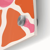 Bohemian Wall Art - Abstract Orange and Pink Boho Chic Canvas Print