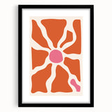 Bohemian Wall Art - Abstract Orange and Pink Boho Chic Canvas Print