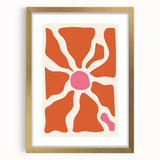 Bohemian Wall Art - Abstract Orange and Pink Boho Chic Canvas Print