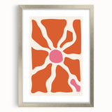 Bohemian Wall Art - Abstract Orange and Pink Boho Chic Canvas Print