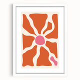 Bohemian Wall Art - Abstract Orange and Pink Boho Chic Canvas Print