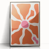 Bohemian Wall Art - Abstract Orange and Pink Boho Chic Canvas Print