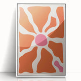 Bohemian Wall Art - Abstract Orange and Pink Boho Chic Canvas Print