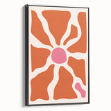 Bohemian Wall Art - Abstract Orange and Pink Boho Chic Canvas Print