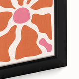 Bohemian Wall Art - Abstract Orange and Pink Boho Chic Canvas Print