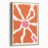Bohemian Wall Art - Abstract Orange and Pink Boho Chic Canvas Print