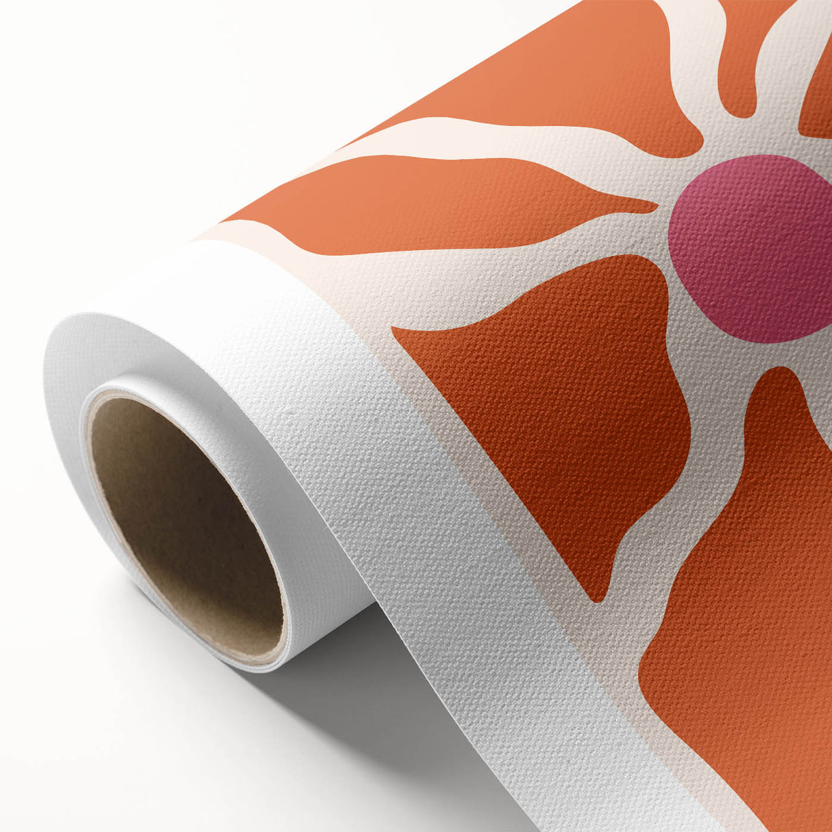 Bohemian Wall Art - Abstract Orange and Pink Boho Chic Canvas Print