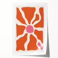 Bohemian Wall Art - Abstract Orange and Pink Boho Chic Canvas Print