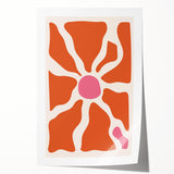 Bohemian Wall Art - Abstract Orange and Pink Boho Chic Canvas Print