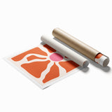 Bohemian Wall Art - Abstract Orange and Pink Boho Chic Canvas Print