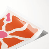 Bohemian Wall Art - Abstract Orange and Pink Boho Chic Canvas Print