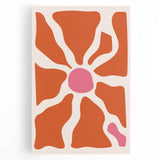 Bohemian Wall Art - Abstract Orange and Pink Boho Chic Canvas Print