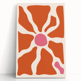 Bohemian Wall Art - Abstract Orange and Pink Boho Chic Canvas Print