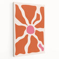 Bohemian Wall Art - Abstract Orange and Pink Boho Chic Canvas Print
