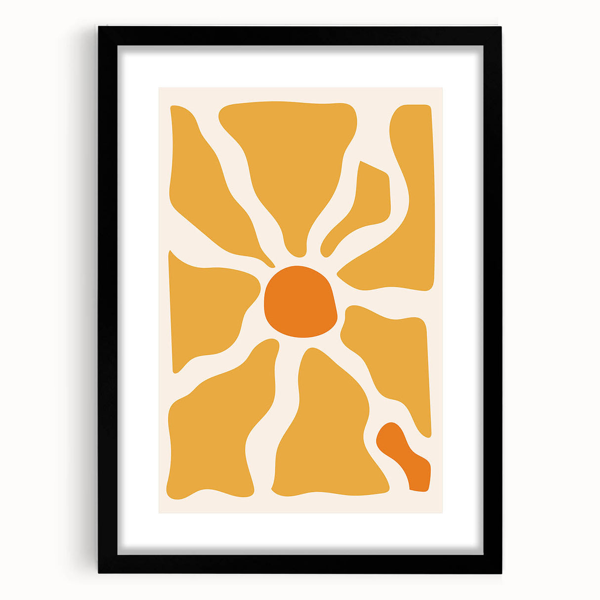 Bohemian Wall Art - Bold Yellow and Orange Abstract Boho Canvas Print