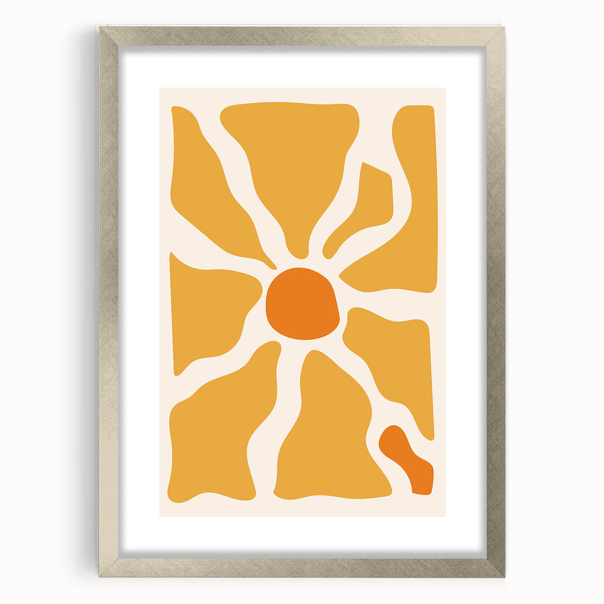 Bohemian Wall Art - Bold Yellow and Orange Abstract Boho Canvas Print