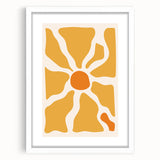 Bohemian Wall Art - Bold Yellow and Orange Abstract Boho Canvas Print