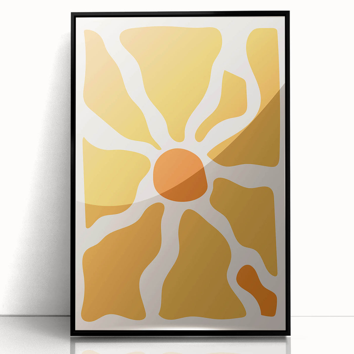 Bohemian Wall Art - Bold Yellow and Orange Abstract Boho Canvas Print