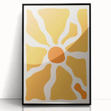Bohemian Wall Art - Bold Yellow and Orange Abstract Boho Canvas Print