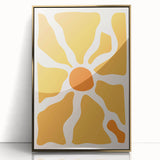 Bohemian Wall Art - Bold Yellow and Orange Abstract Boho Canvas Print