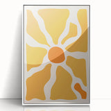 Bohemian Wall Art - Bold Yellow and Orange Abstract Boho Canvas Print