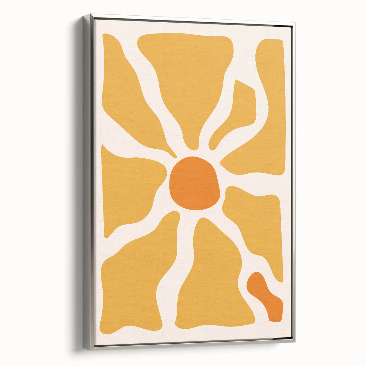 Bohemian Wall Art - Bold Yellow and Orange Abstract Boho Canvas Print
