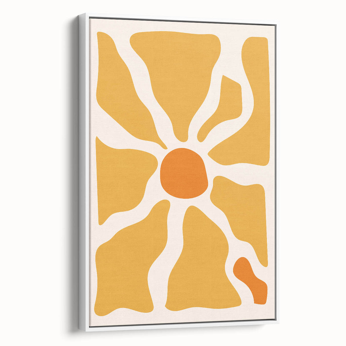 Bohemian Wall Art - Bold Yellow and Orange Abstract Boho Canvas Print