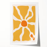 Bohemian Wall Art - Bold Yellow and Orange Abstract Boho Canvas Print