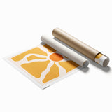 Bohemian Wall Art - Bold Yellow and Orange Abstract Boho Canvas Print