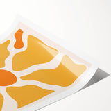 Bohemian Wall Art - Bold Yellow and Orange Abstract Boho Canvas Print