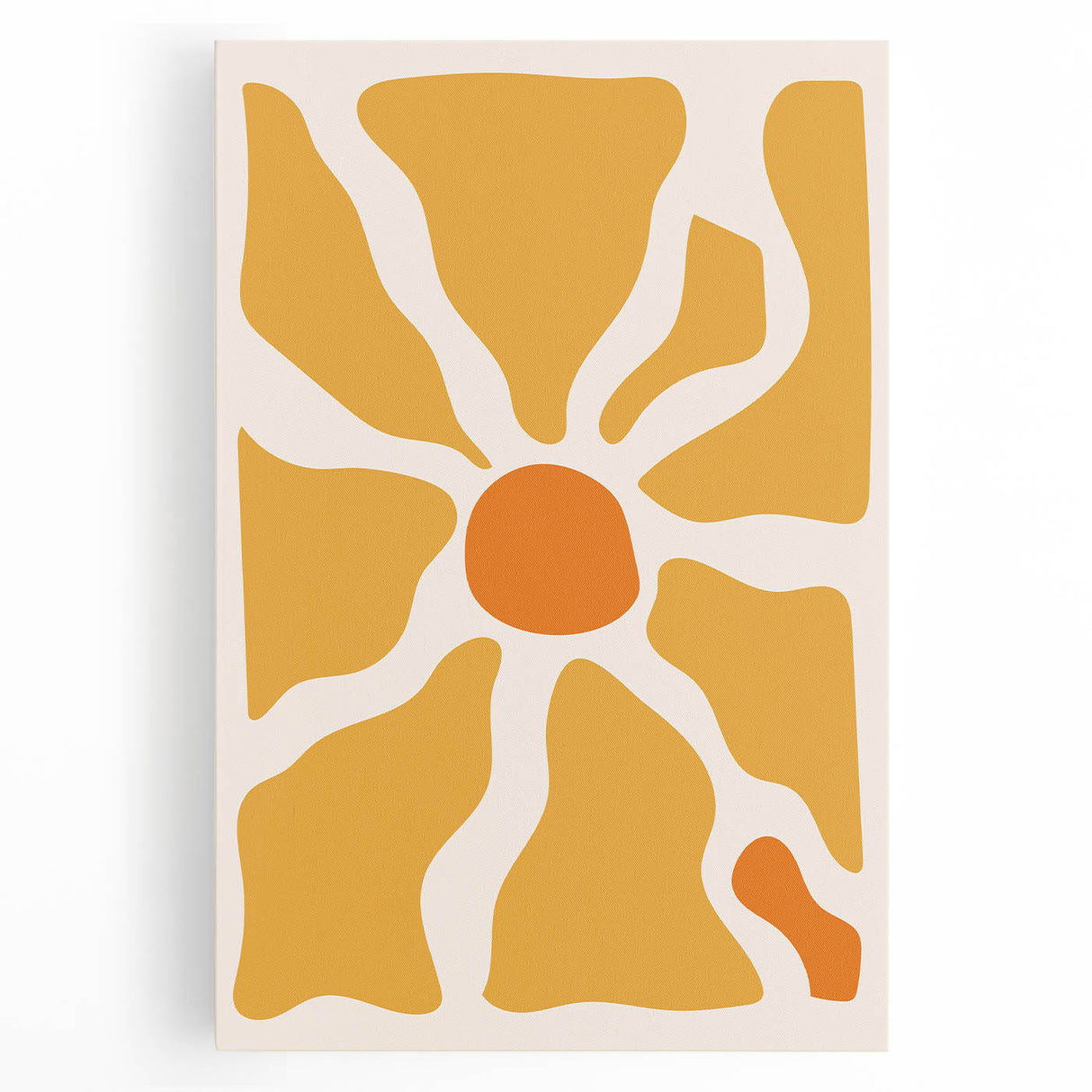 Bohemian Wall Art - Bold Yellow and Orange Abstract Boho Canvas Print