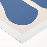 Bohemian Wall Art - Abstract Blue and Orange Flowing Boho Canvas Print