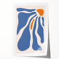Bohemian Wall Art - Abstract Blue and Orange Flowing Boho Canvas Print