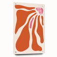 Bohemian Wall Art - Abstract Orange and Pink Flowing Boho Canvas Print