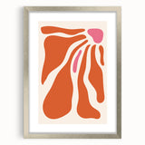 Bohemian Wall Art - Abstract Orange and Pink Flowing Boho Canvas Print