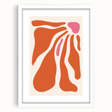 Bohemian Wall Art - Abstract Orange and Pink Flowing Boho Canvas Print