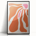 Bohemian Wall Art - Abstract Orange and Pink Flowing Boho Canvas Print