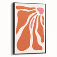 Bohemian Wall Art - Abstract Orange and Pink Flowing Boho Canvas Print