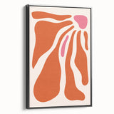 Bohemian Wall Art - Abstract Orange and Pink Flowing Boho Canvas Print