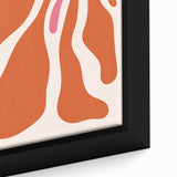 Bohemian Wall Art - Abstract Orange and Pink Flowing Boho Canvas Print