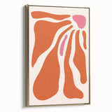 Bohemian Wall Art - Abstract Orange and Pink Flowing Boho Canvas Print