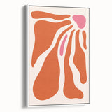 Bohemian Wall Art - Abstract Orange and Pink Flowing Boho Canvas Print