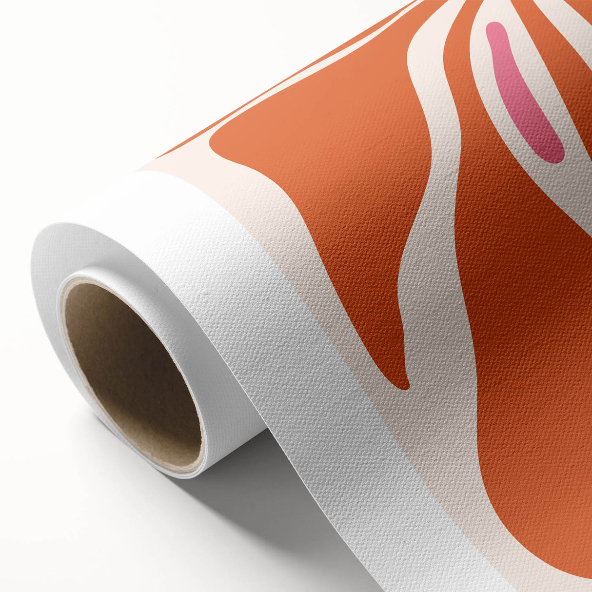 Bohemian Wall Art - Abstract Orange and Pink Flowing Boho Canvas Print