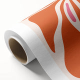 Bohemian Wall Art - Abstract Orange and Pink Flowing Boho Canvas Print