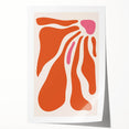 Bohemian Wall Art - Abstract Orange and Pink Flowing Boho Canvas Print