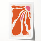 Bohemian Wall Art - Abstract Orange and Pink Flowing Boho Canvas Print