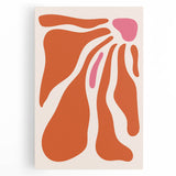 Bohemian Wall Art - Abstract Orange and Pink Flowing Boho Canvas Print