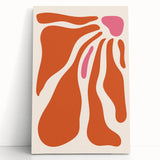 Bohemian Wall Art - Abstract Orange and Pink Flowing Boho Canvas Print