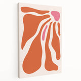 Bohemian Wall Art - Abstract Orange and Pink Flowing Boho Canvas Print