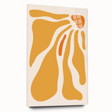 Bohemian Wall Art - Abstract Yellow and Orange Flowing Boho Canvas Print